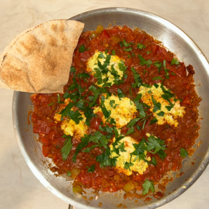 Shakshuka: Savory Tomato-“Egg” Breakfast