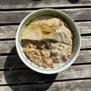 Caramelized Pear & Tahini Porridge
